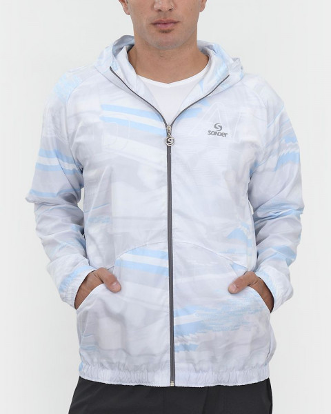 Campera bomber impermeable estampado tecno Arg