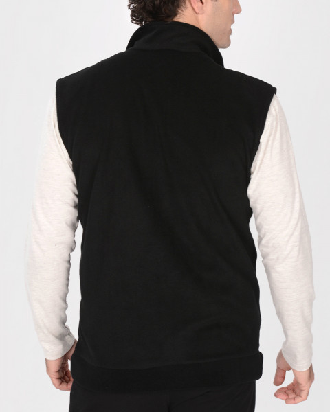 Chaleco unisex de micropolar negro