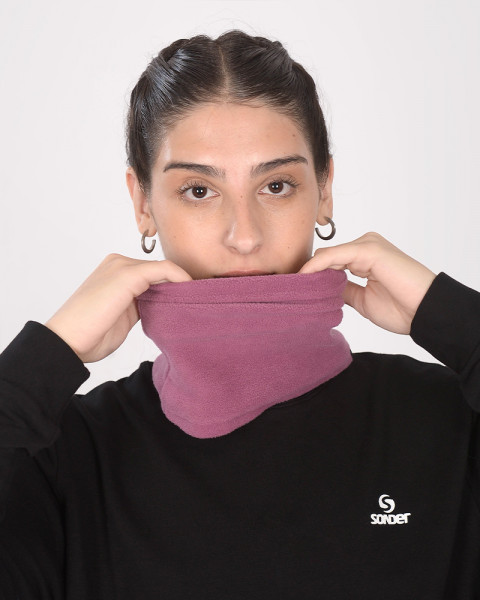 Cuello de micropolar bordeau