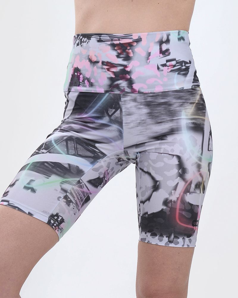 Ciclista larga de LYCRA estampada tecno animal