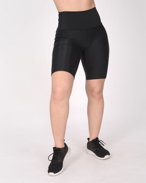 Ciclista larga de LYCRA negra con bolsillo trasero