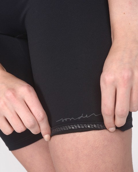 Ciclista larga sin tiro de LYCRA opaca negra