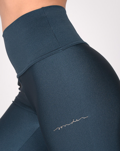 Calza de LYCRA metalizada azul marino