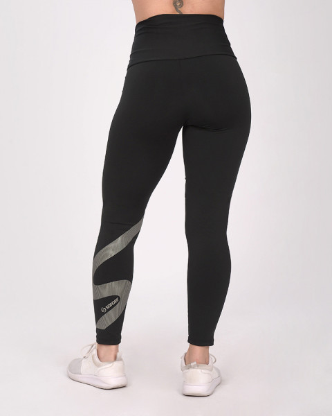 Calza de LYCRA transblock negra con bolsillo trasero