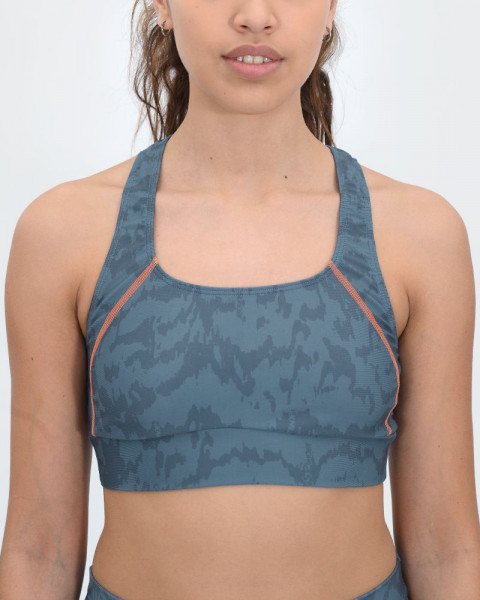 Top espalda alta de LYCRA estampada sansi azul