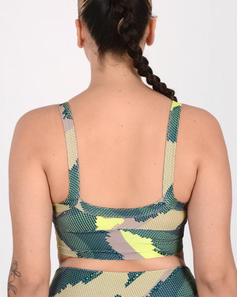 Top de LYCRA estampada Tramo Avellana