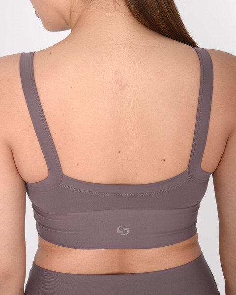 Top de LYCRA transblock borgoña