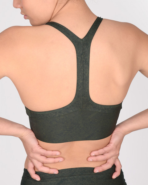 Top mini de LYCRA estampada Granizado Verde
