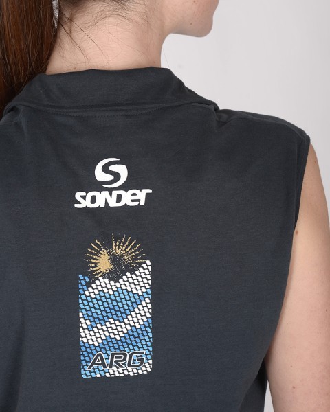 Musculosa de jersey con cuello Argentina