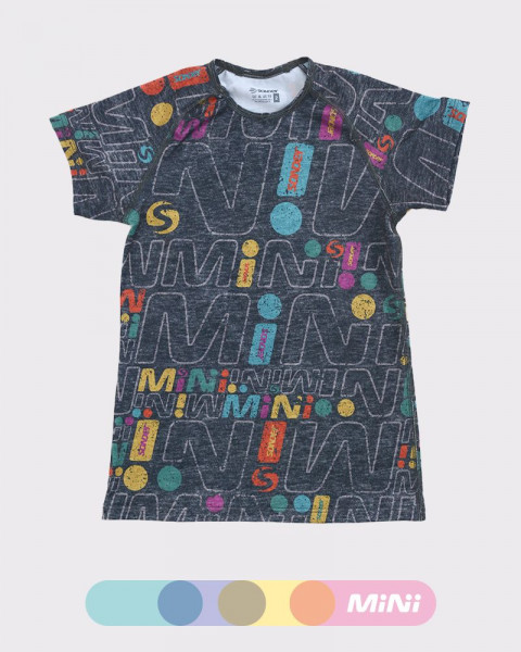 Remera de niño con protección UV estampada Mini Melange