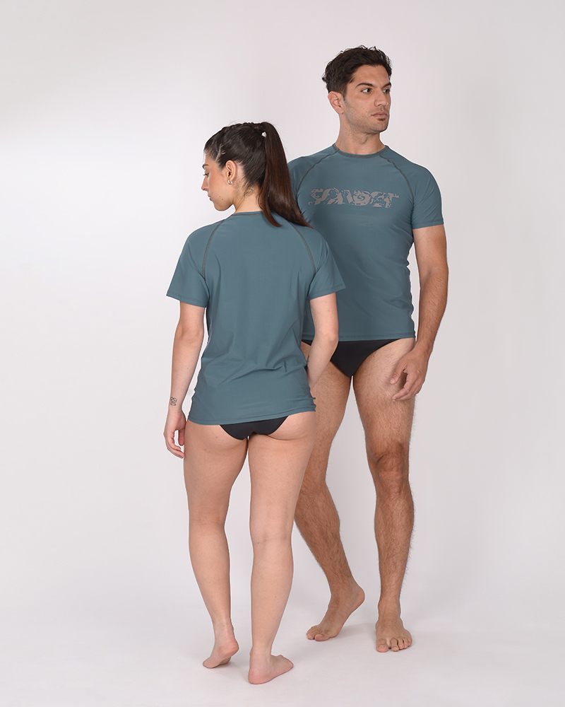 Remera unisex protección UV azul índigo