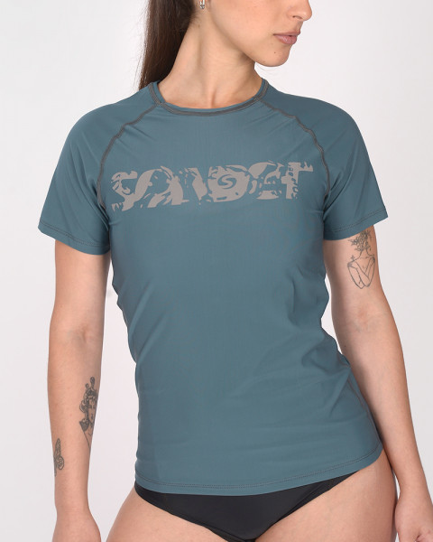 Remera unisex protección UV azul índigo