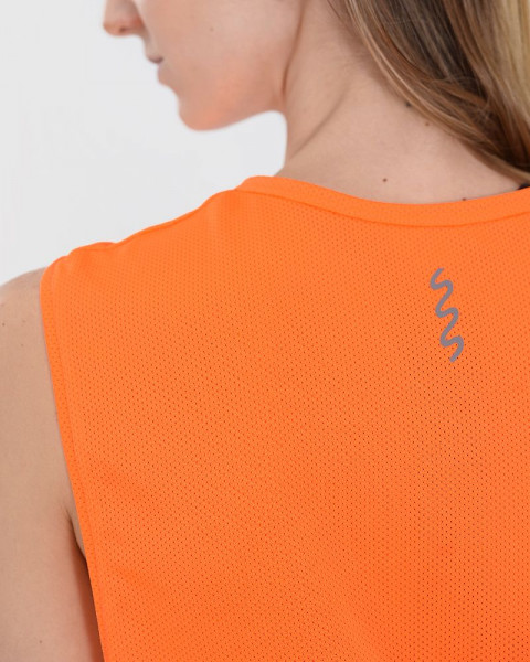 Sudadera de poliéster naranja flúo