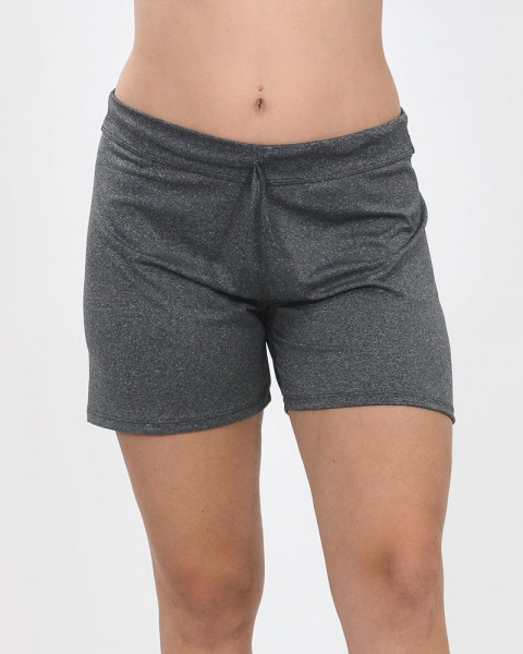 Short largo de microfibra liviana gris melange