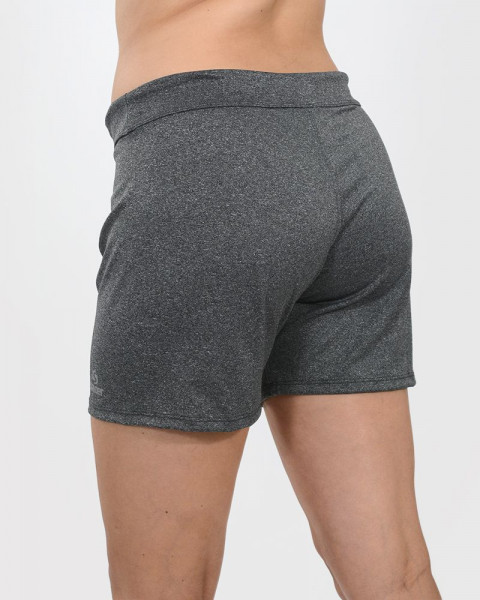Short largo de microfibra liviana gris melange