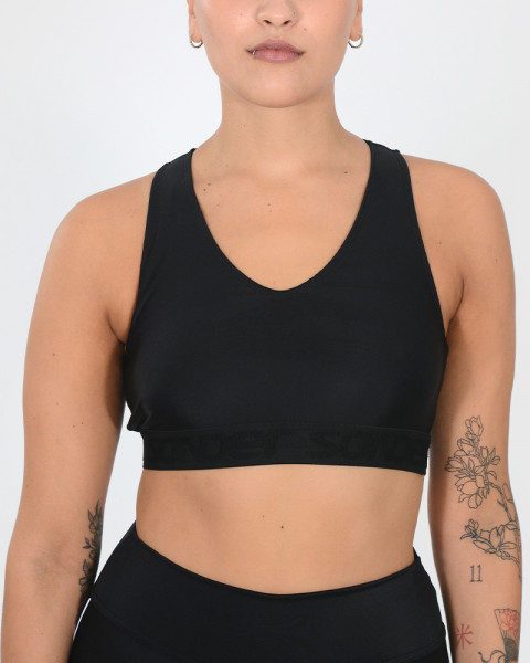 Top de LYCRA  negra con elástico nominativo