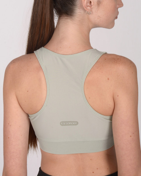 Top escote en U de LYCRA color cemento