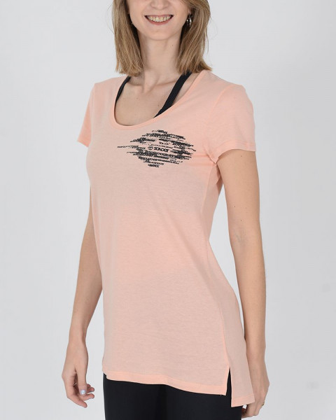 Remera larga de jersey salmón