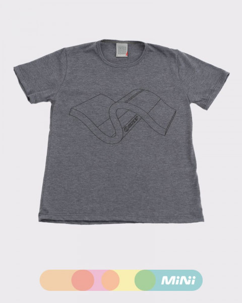Remera de niño de jersey gris melange oscuro