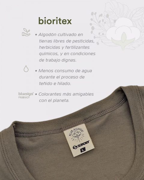 Remera de algodón BIORITEX verde