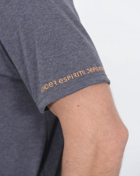 Remera de jersey melange color uva