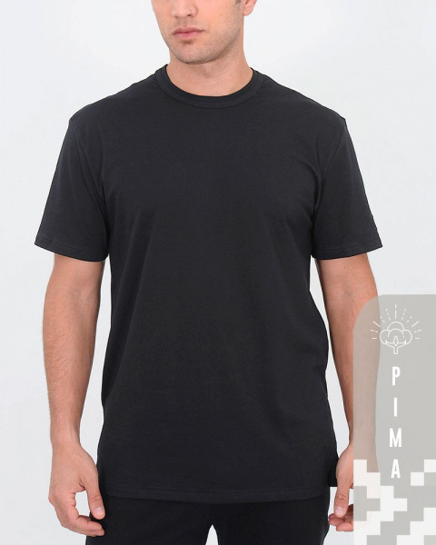 Remera clásica de algodón pima negro
