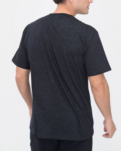 Remera de jersey butoné negra