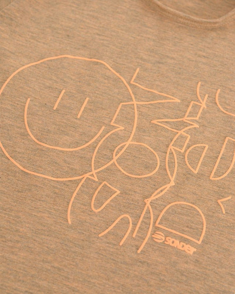 Remera de niño de jersey naranja melange :)