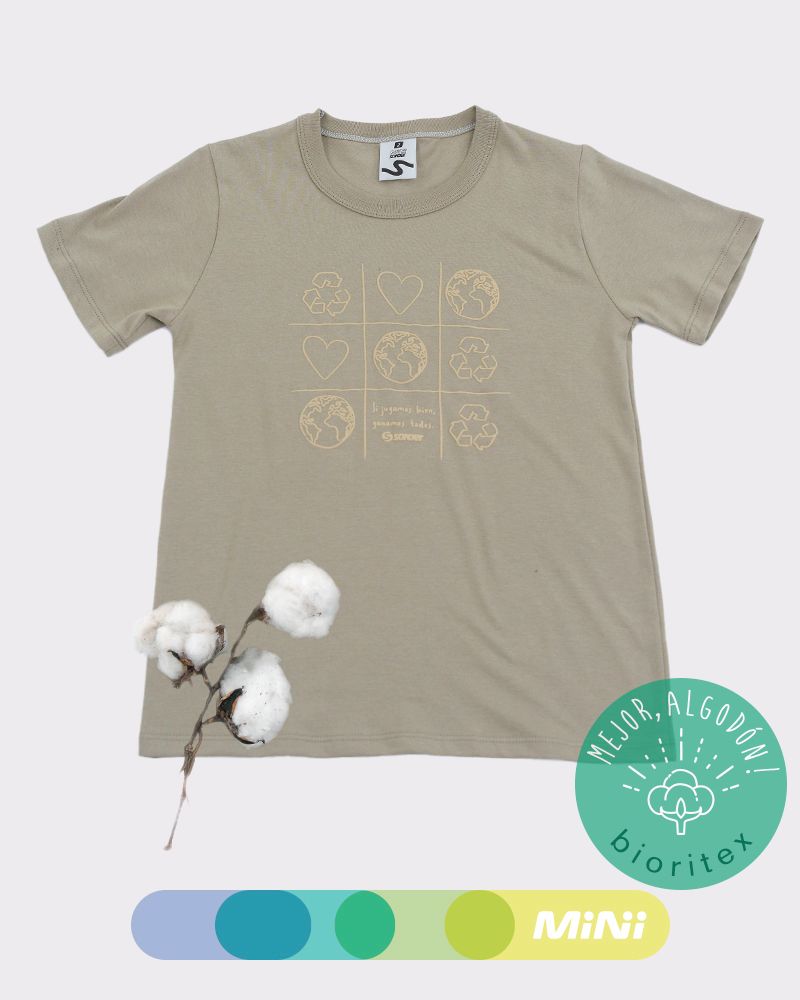 Remera de niño de algodón BIORITEX con estampa