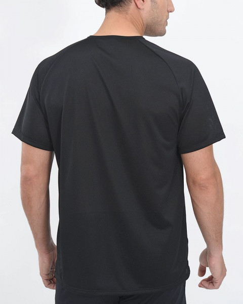 Remera de poliéster calado negro