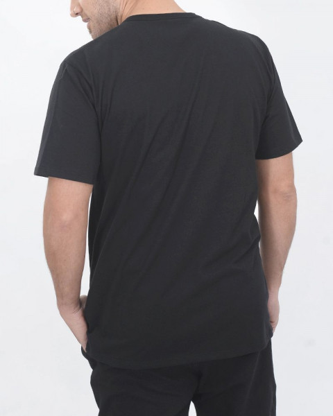 Remera de jersey negro con estampa