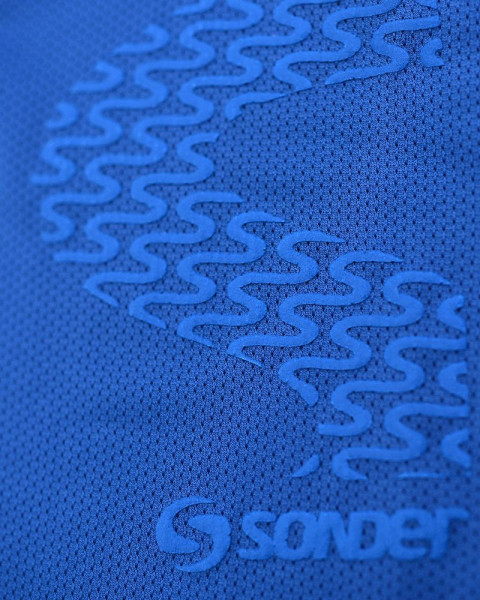 Remera de niño de poliéster azul francia