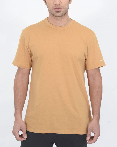 Remera clásica de jersey camel 