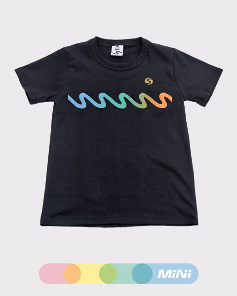 Remera de niño de jersey negro con estampa