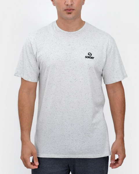 Remera de jersey butoné cemento claro