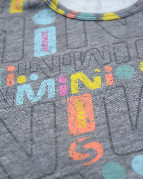 Remera de niño de jersey estampado mini melange