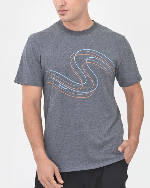 Remera de jersey liviano gris oscuro melange