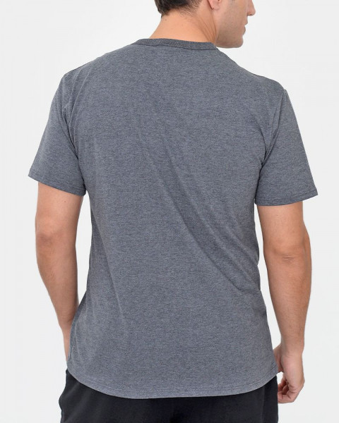 Remera de jersey liviano gris oscuro melange