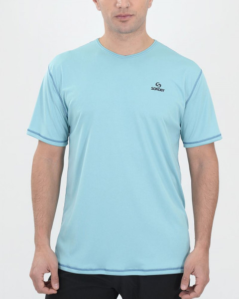 Remera de poliéster liviano turquesa