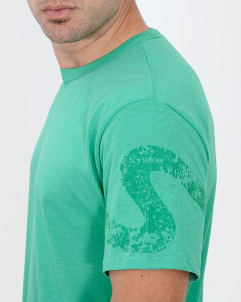 Remera de jersey liviano verde esmeralda
