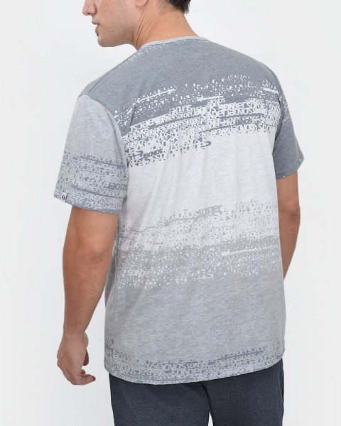 Remera de jersey estampado maxi melange