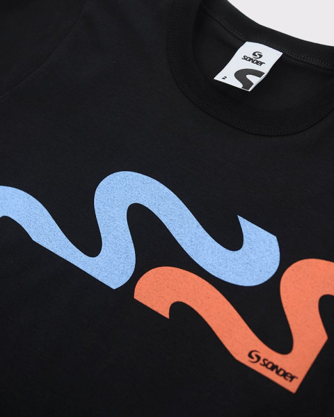 Remera de niño de jersey liviano negro