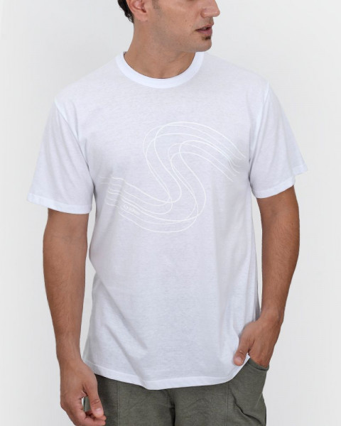 Remera de jersey liviano blanco con estampa