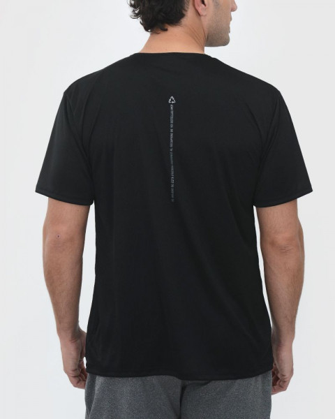 Remera de poliéster reciclado negra