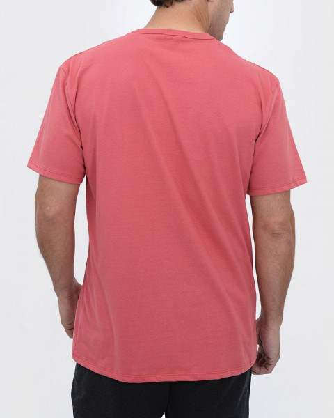 Remera clásica de jersey rojo tomate con estampa