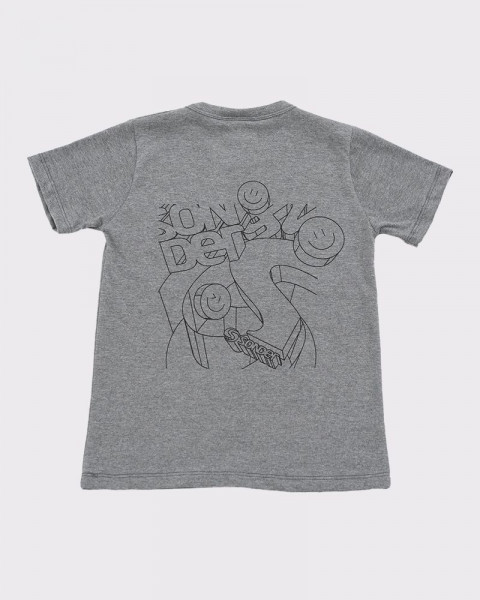 Remera de niño de jersey con estampa en frente y espalda