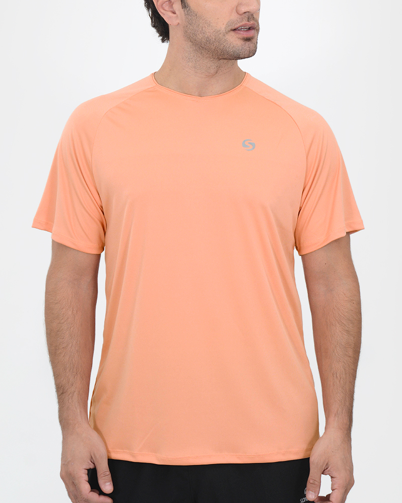 Remera de poliéster liviano melón