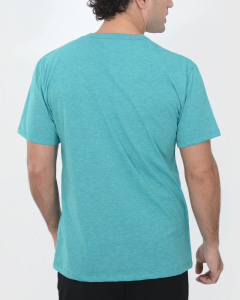 Remera de jersey turquesa melange