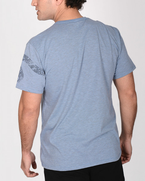 Remera de jersey celeste melange