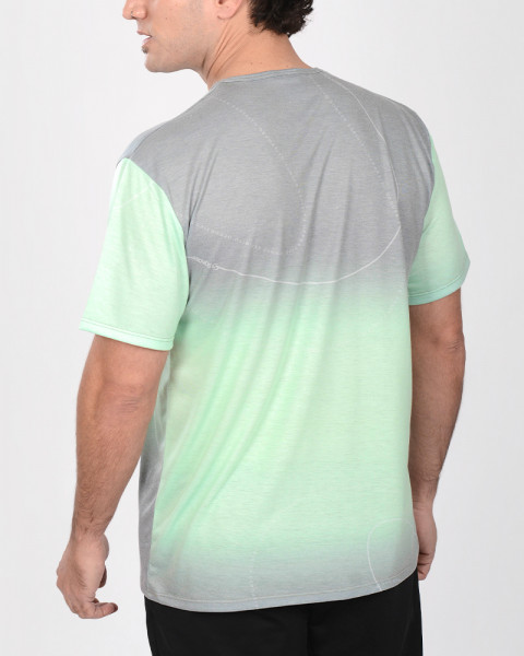 Remera de jersey estampado Degradé Verde
